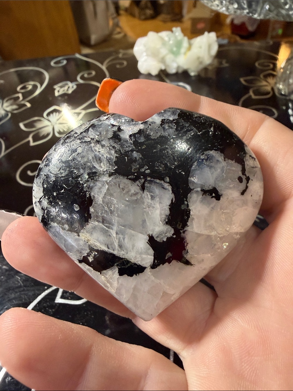 Rainbow moonstone Heart Shaped Stone Accent NEW